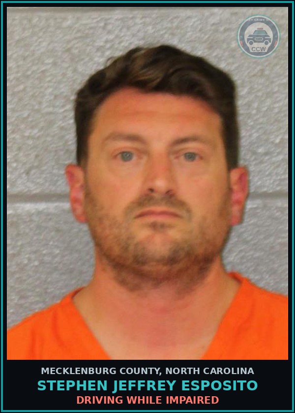 Booking mugshot of STEPHEN JEFFREY ESPOSITO in Mecklenburg County