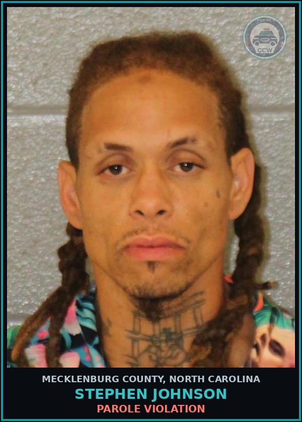 Booking mugshot of STEPHEN JOHNSON in Mecklenburg County