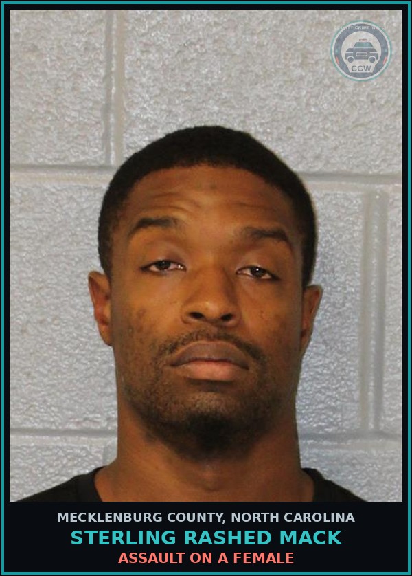 Booking mugshot of STERLING RASHED MACK in Mecklenburg County