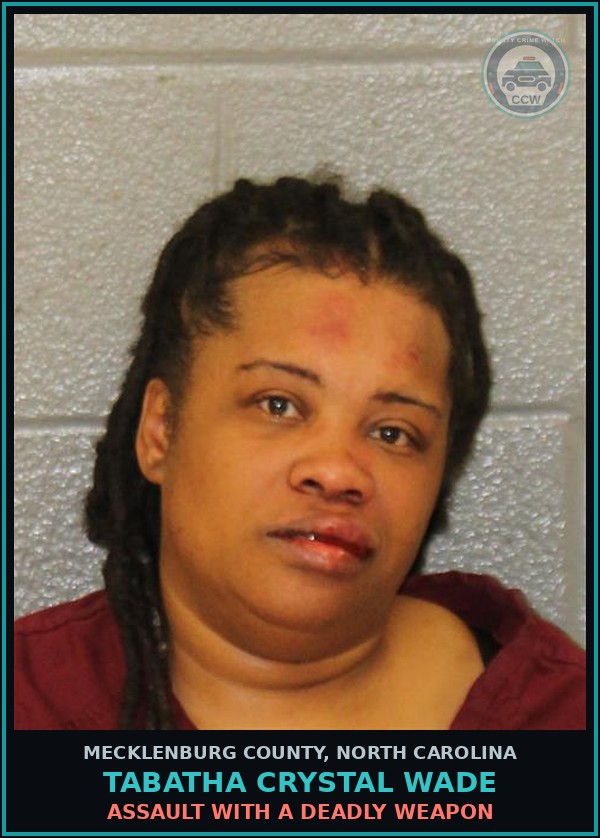 Booking mugshot of TABATHA CRYSTAL WADE in Mecklenburg County