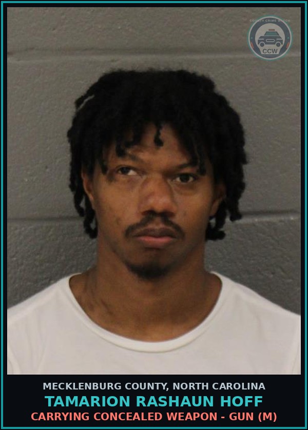 Booking mugshot of TAMARION RASHAUN HOFF in Mecklenburg County