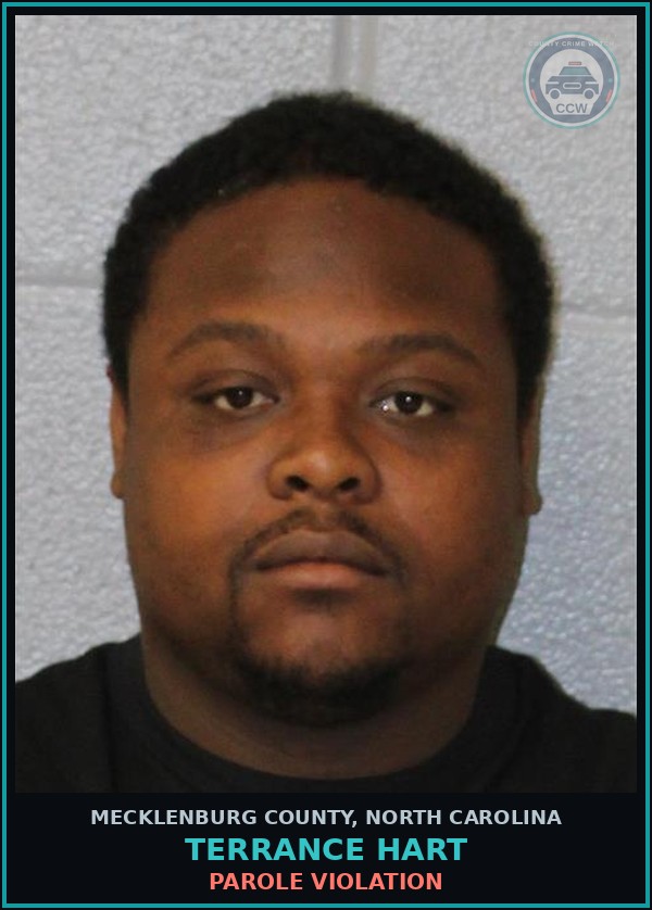 Booking mugshot of TERRANCE HART in Mecklenburg County