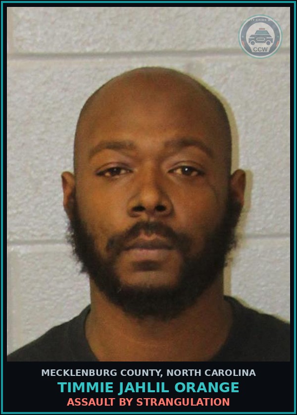 Booking mugshot of TIMMIE JAHLIL ORANGE in Mecklenburg County