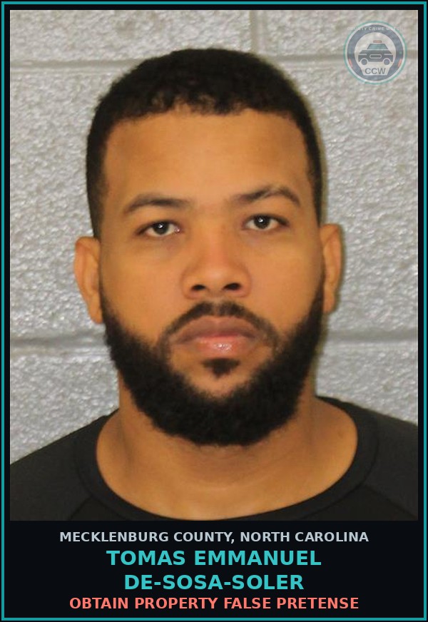 Booking mugshot of TOMAS EMMANUEL DE-SOSA-SOLER in Mecklenburg County