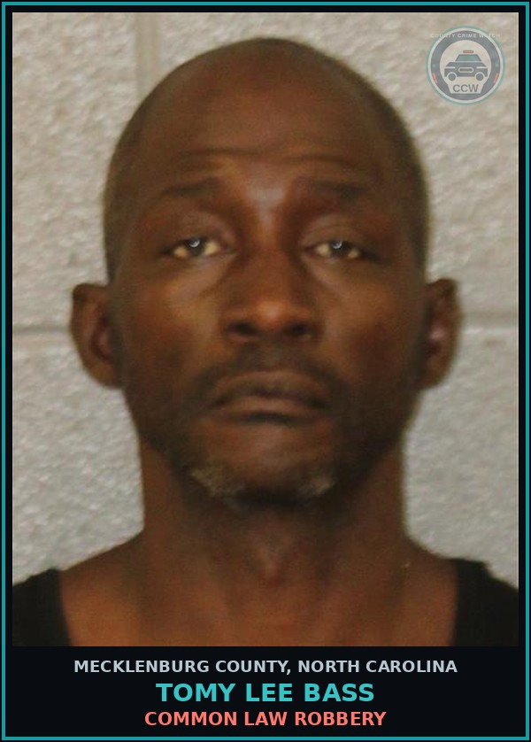Booking mugshot of TOMY LEE BASS in Mecklenburg County
