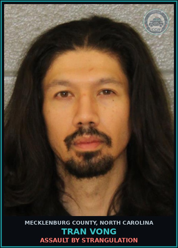 Booking mugshot of TRAN VONG in Mecklenburg County