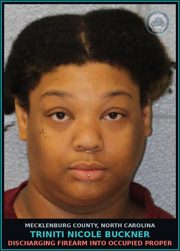 Booking mugshot of TRINITI NICOLE BUCKNER in Mecklenburg County