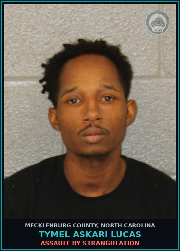 Booking mugshot of TYMEL ASKARI LUCAS in Mecklenburg County