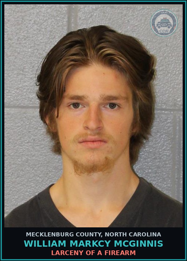 Booking mugshot of WILLIAM MARKCY MCGINNIS in Mecklenburg County