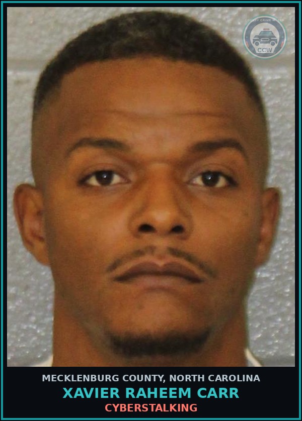 Booking mugshot of XAVIER RAHEEM CARR in Mecklenburg County