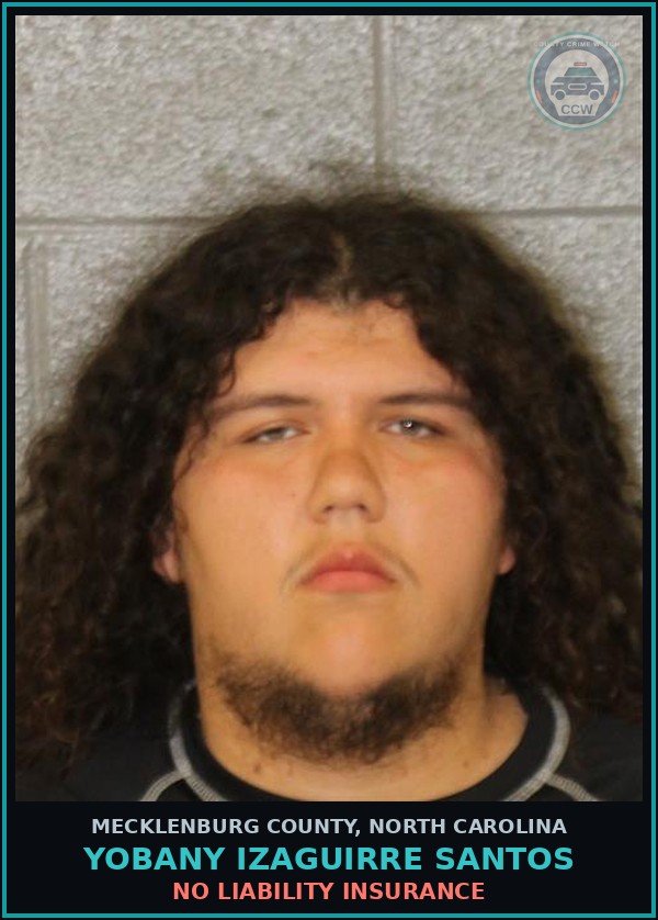 Booking mugshot of YOBANY IZAGUIRRE SANTOS in Mecklenburg County
