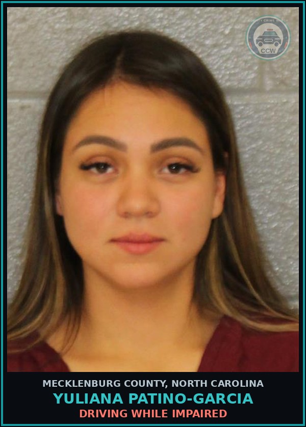 Booking mugshot of YULIANA PATINO-GARCIA in Mecklenburg County
