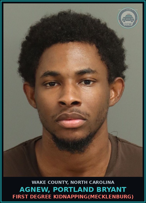 Booking mugshot of Agnew, Portland Bryant in Wake County