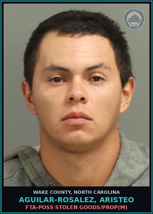 Booking mugshot of Aguilar-Rosalez, Aristeo in Wake County
