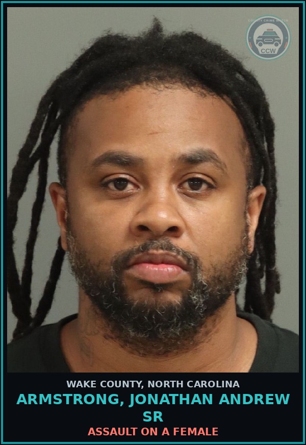 Booking mugshot of Armstrong, Jonathan Andrew Sr in Wake County