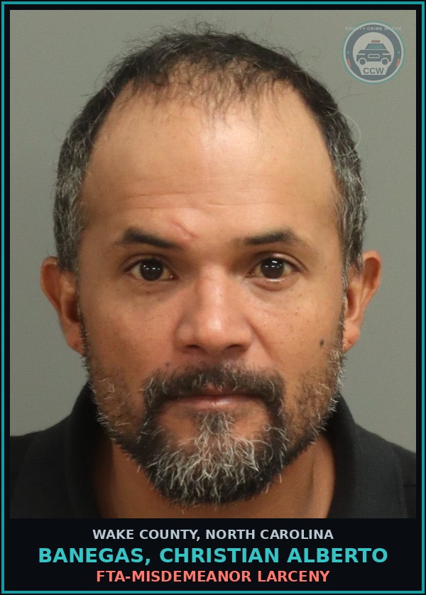 Booking mugshot of Banegas, Christian Alberto in Wake County
