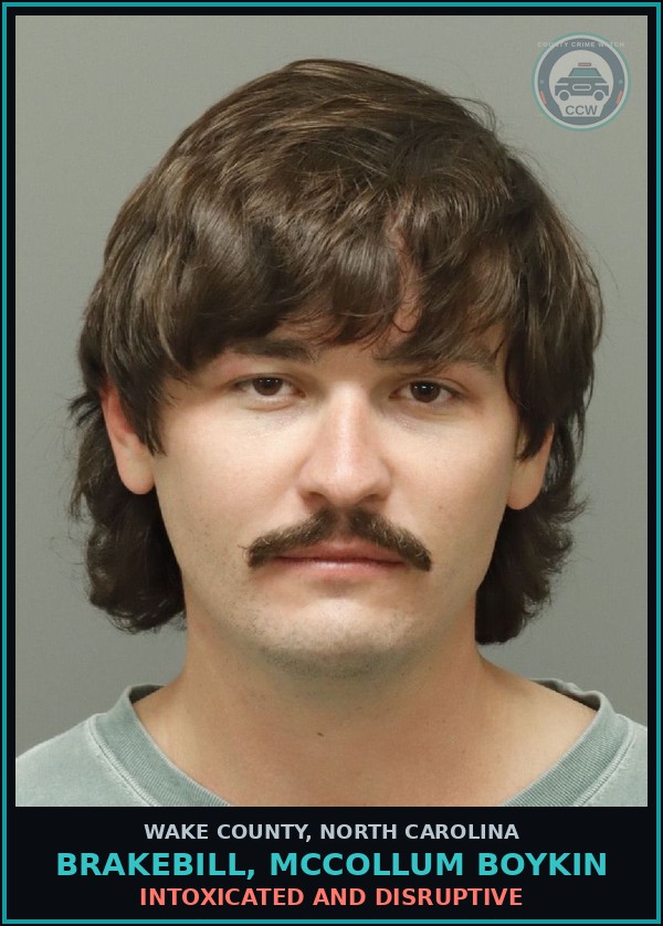 Booking mugshot of Brakebill, Mccollum Boykin in Wake County