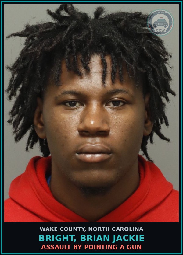Booking mugshot of Bright, Brian Jackie in Wake County