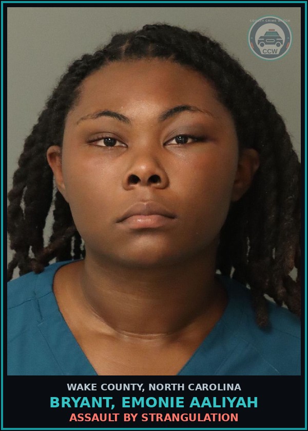 Booking mugshot of Bryant, Emonie Aaliyah in Wake County