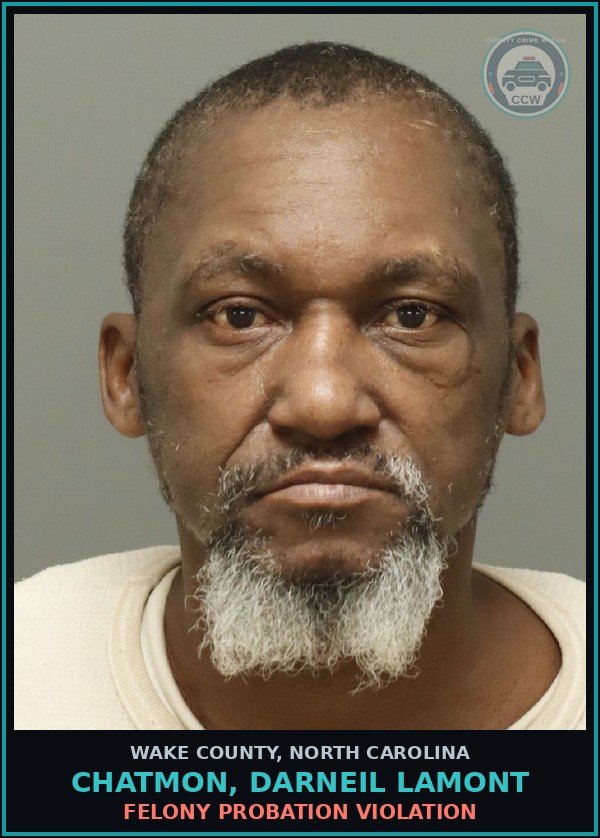 Booking mugshot of Chatmon, Darneil Lamont in Wake County