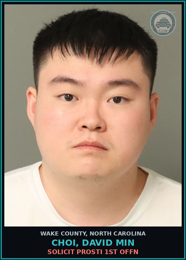 Booking mugshot of Choi, David Min in Wake County