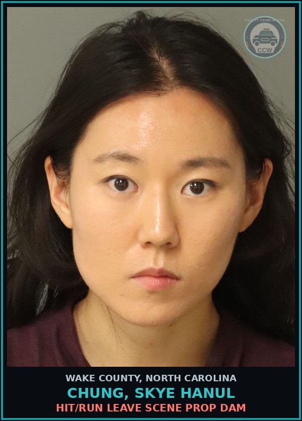 Booking mugshot of Chung, Skye Hanul in Wake County