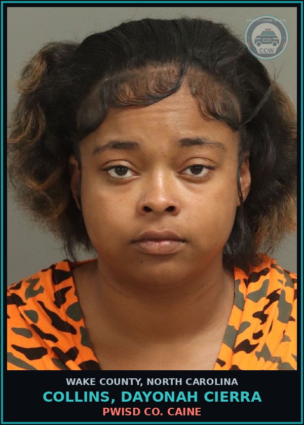 Booking mugshot of Collins, Dayonah Cierra in Wake County