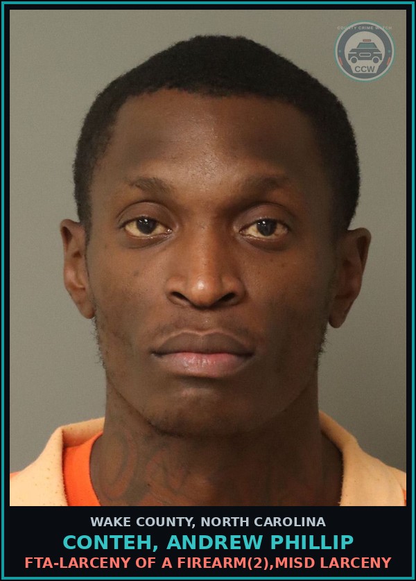 Booking mugshot of Conteh, Andrew Phillip in Wake County