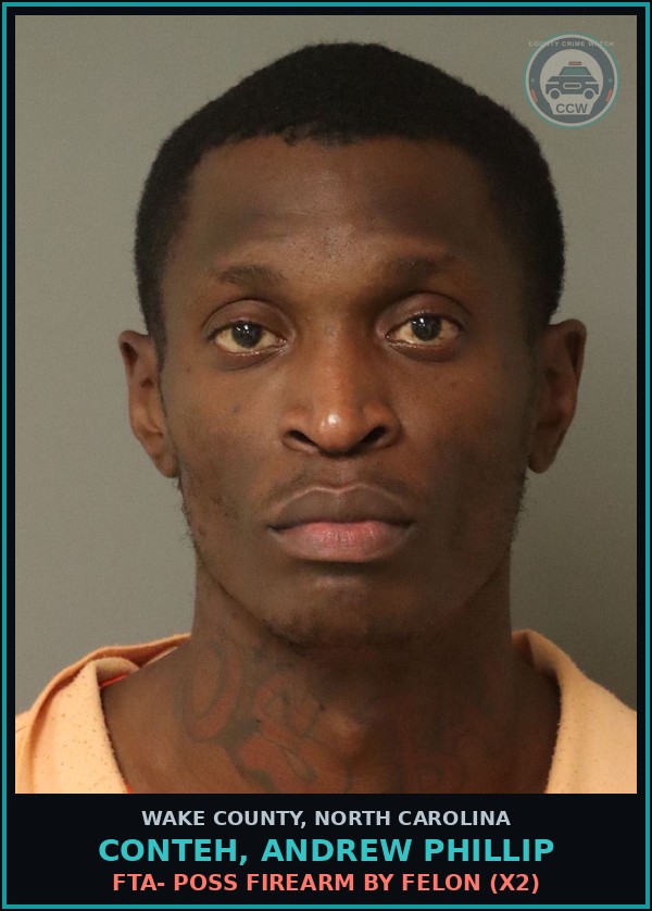 Booking mugshot of Conteh, Andrew Phillip in Wake County