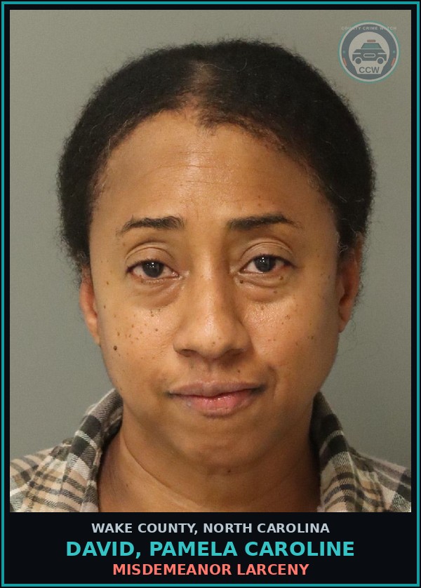 Booking mugshot of David, Pamela Caroline in Wake County
