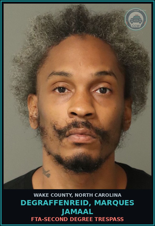 Booking mugshot of Degraffenreid, Marques Jamaal in Wake County