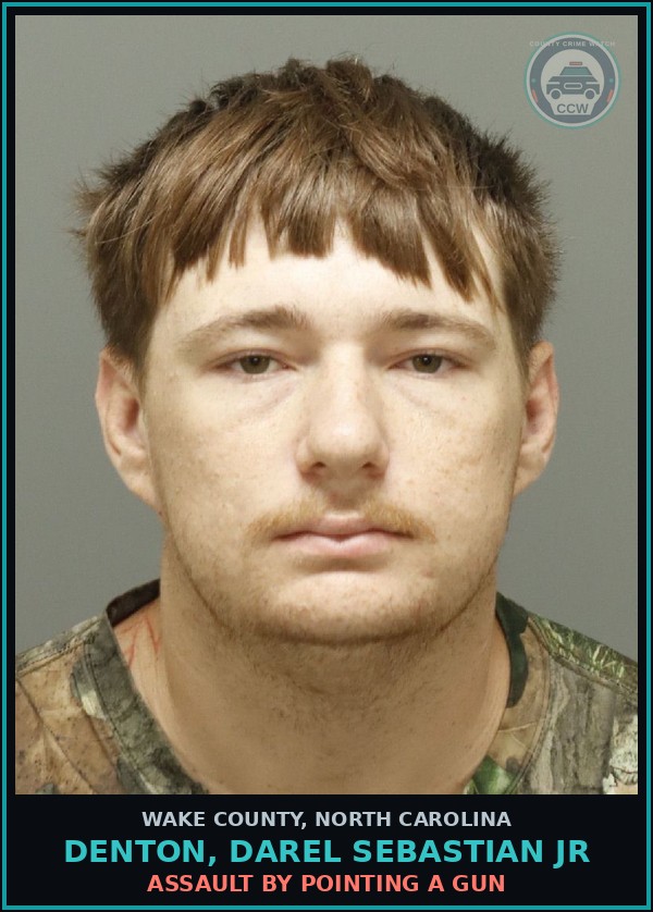 Booking mugshot of Denton, Darel Sebastian Jr in Wake County