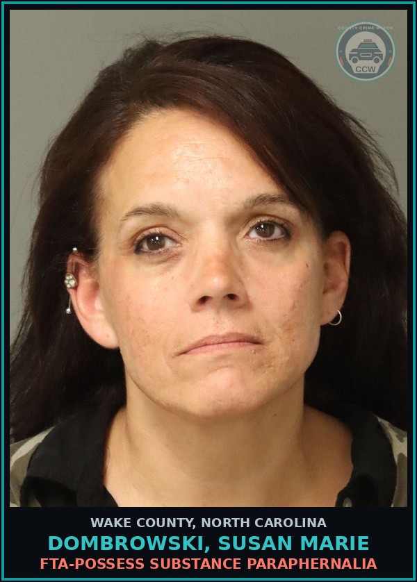 Booking mugshot of Dombrowski, Susan Marie in Wake County