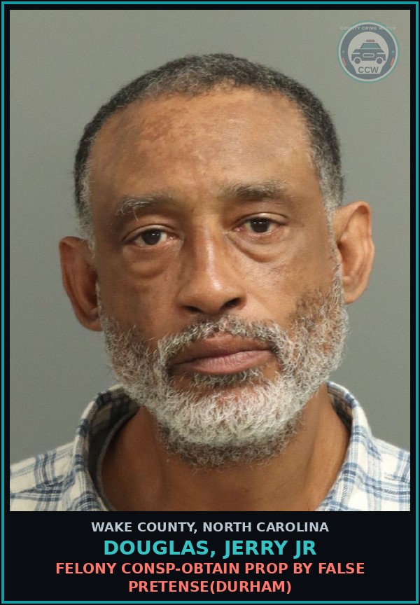 Booking mugshot of Douglas, Jerry Jr in Wake County