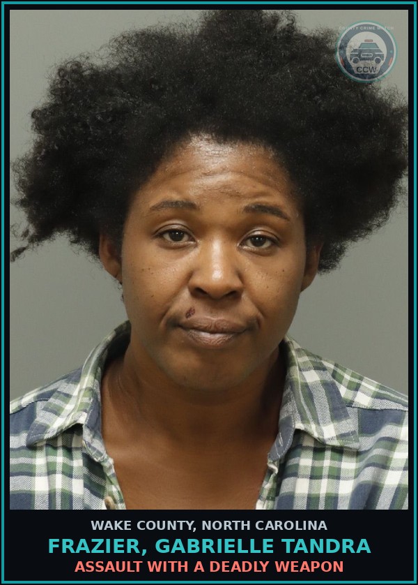 Booking mugshot of Frazier, Gabrielle Tandra in Wake County