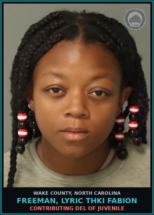 Booking mugshot of Freeman, Lyric Thki Fabion in Wake County