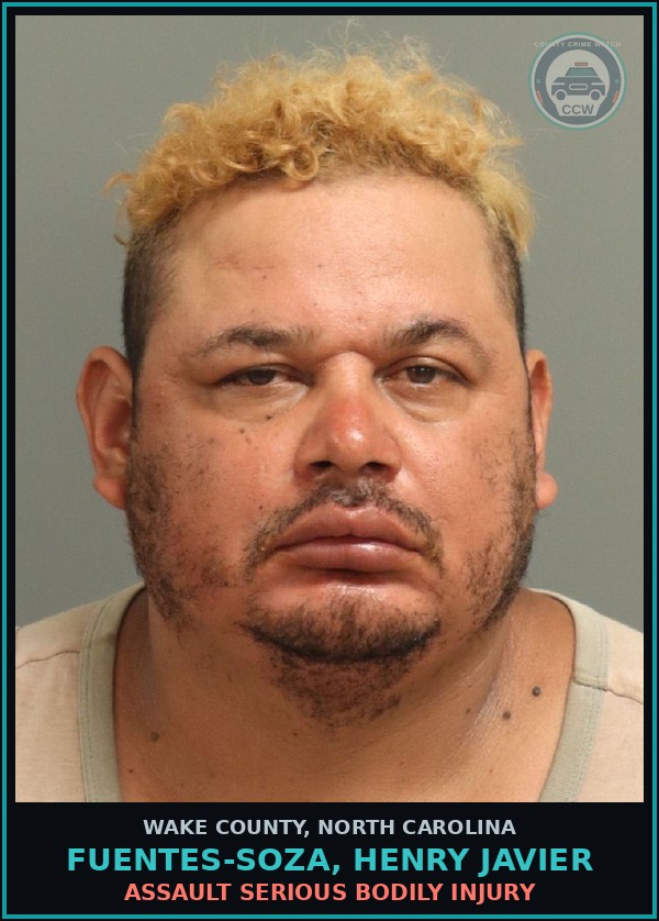Booking mugshot of Fuentes-Soza, Henry Javier in Wake County