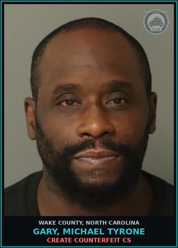Booking mugshot of Gary, Michael Tyrone in Wake County