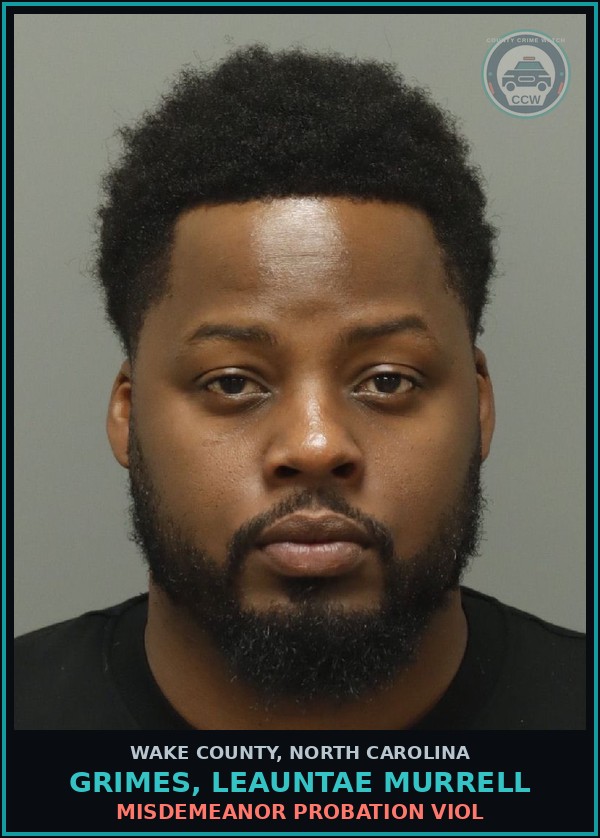Booking mugshot of Grimes, Leauntae Murrell in Wake County