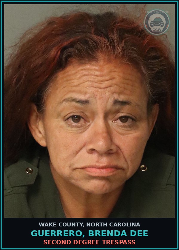 Booking mugshot of Guerrero, Brenda Dee in Wake County