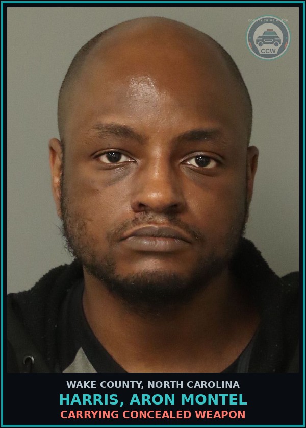 Booking mugshot of Harris, Aron Montel in Wake County