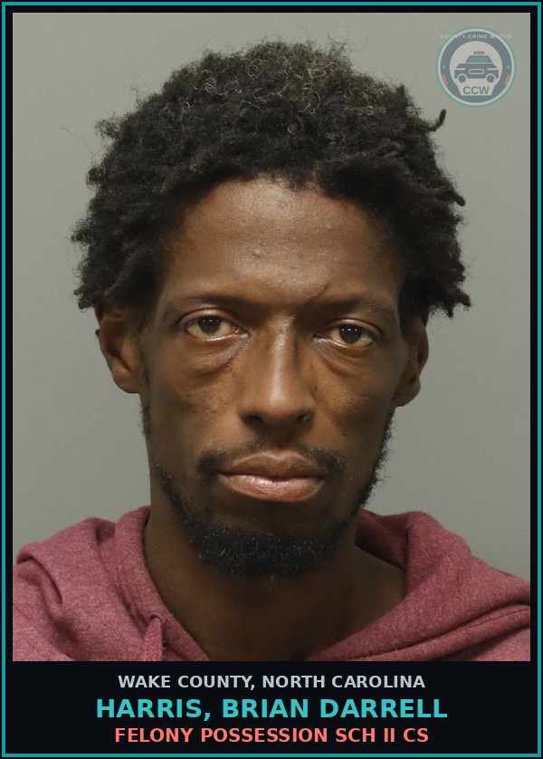 Booking mugshot of Harris, Brian Darrell in Wake County