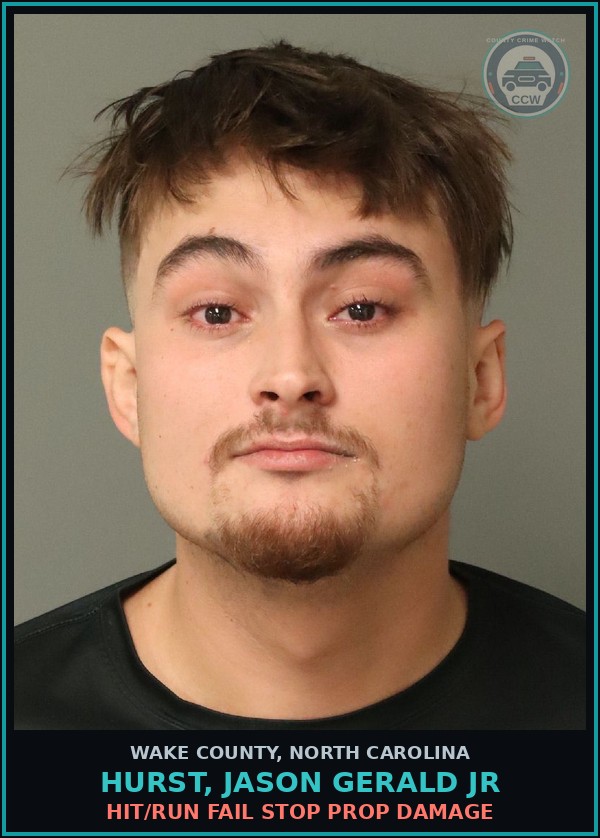 Booking mugshot of Hurst, Jason Gerald Jr in Wake County