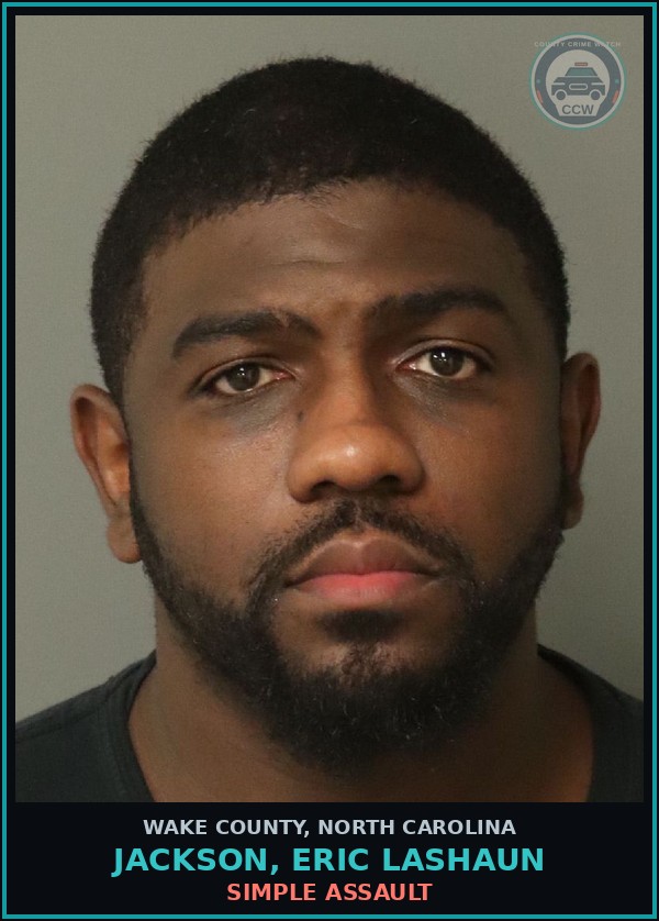 Booking mugshot of Jackson, Eric Lashaun in Wake County