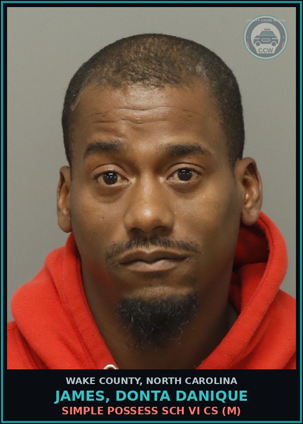 Booking mugshot of James, Donta Danique in Wake County