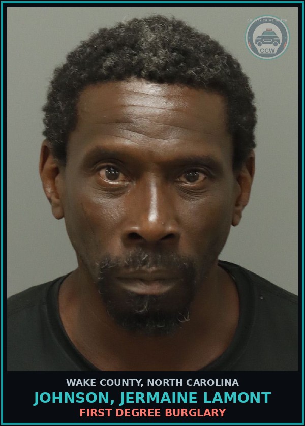 Booking mugshot of Johnson, Jermaine Lamont in Wake County