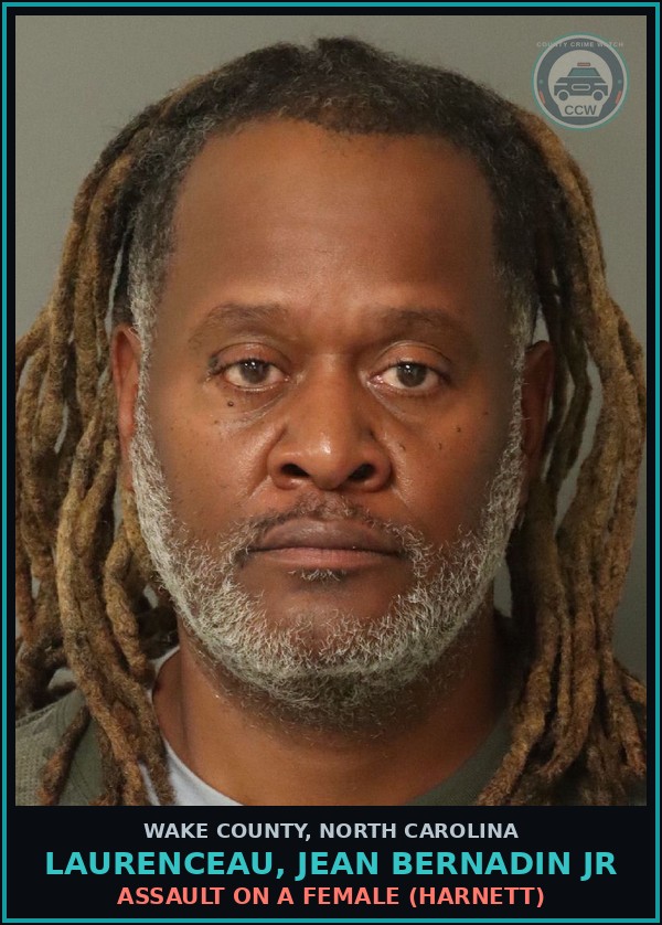 Booking mugshot of Laurenceau, Jean Bernadin Jr in Wake County
