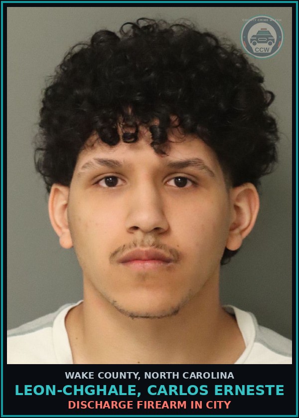 Booking mugshot of Leon-Chghale, Carlos Erneste in Wake County