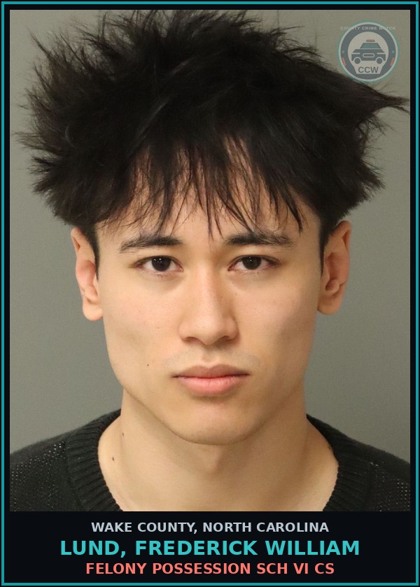 Booking mugshot of Lund, Frederick William in Wake County