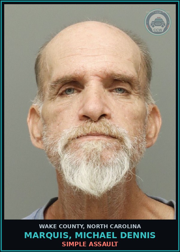 Booking mugshot of Marquis, Michael Dennis in Wake County